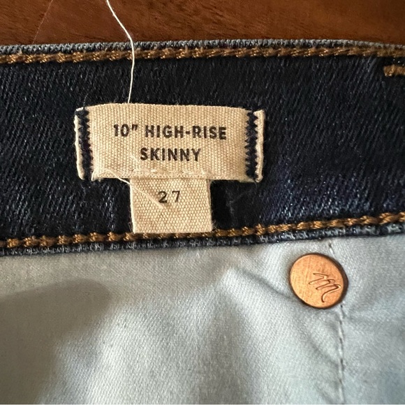 Madewell 10” High Rise Skinny Jeans size 27 - Picture 5 of 9